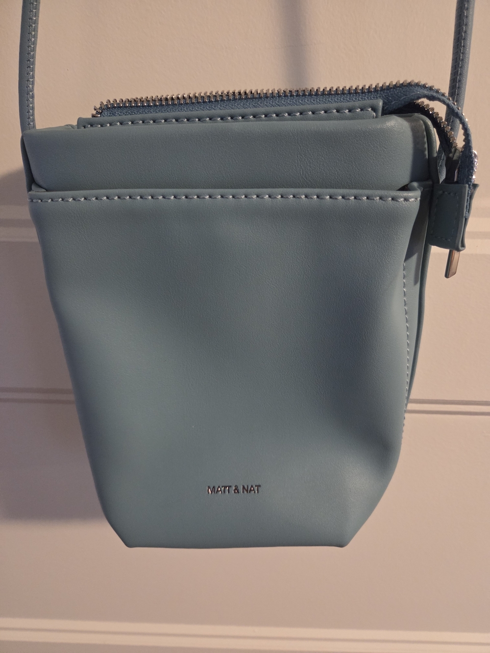 Matt & Nat Light Blue Crossbody Pouch